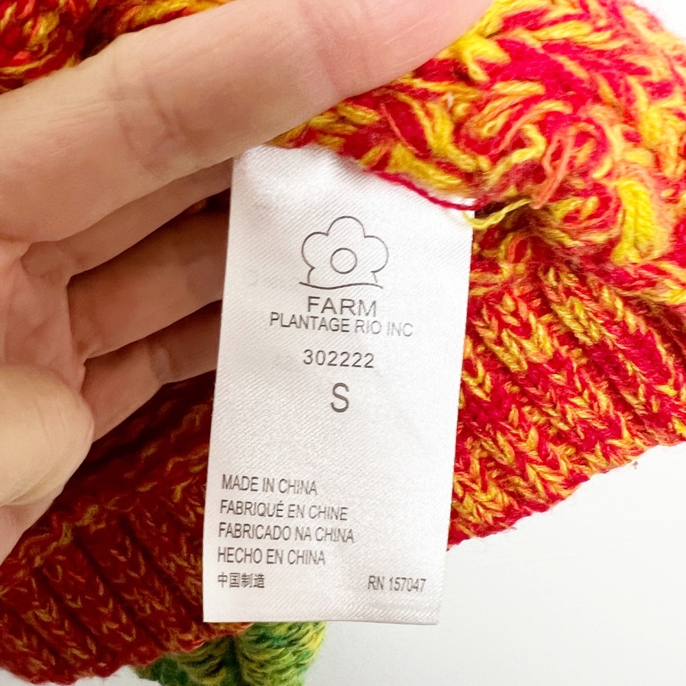 FARM Rio Multicolored Yarn Sweater S - Picture 6 of 7